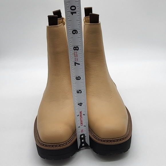 1071- Sam Edelman Laguna Chelsea Boots Sesame Color Genuine Leather Sz 9.5 NWT - Picture 5 of 12